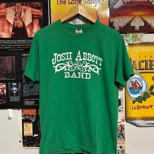 Vintage Fruit of the Loom Green Josh Abbott Band Graphic Tee T-Shirt